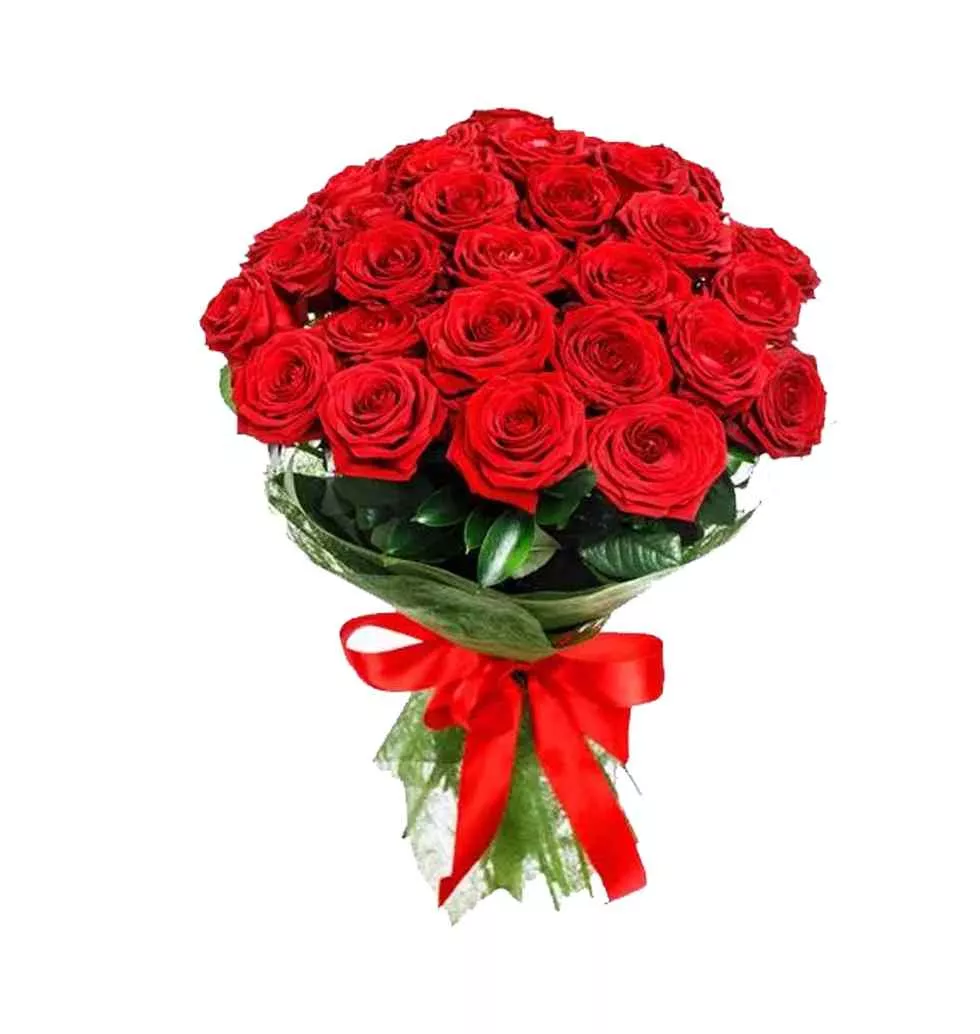 Beauteous 30 Red Roses Bouquet
