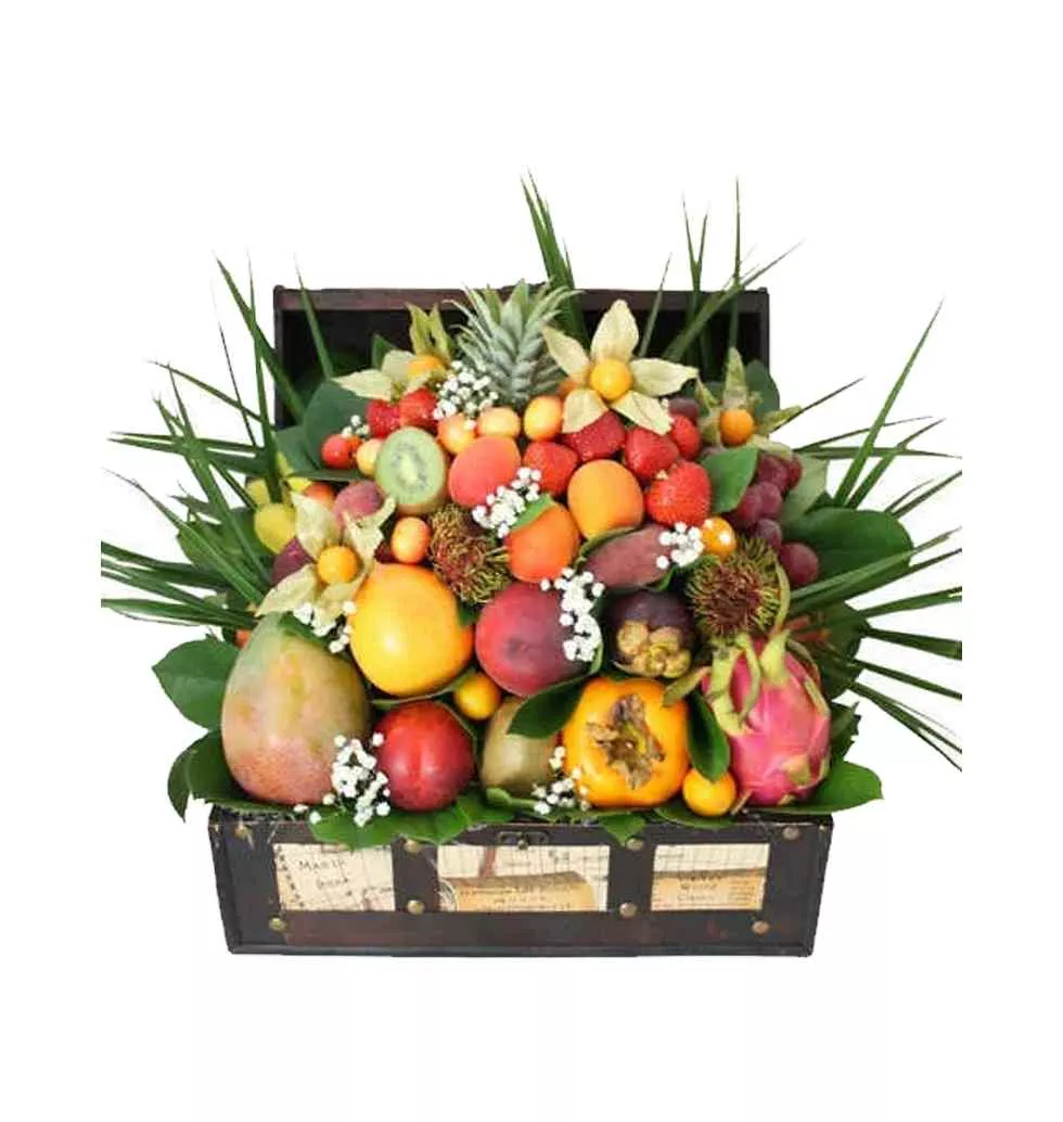 Edible Gourmet Deluxe Basket of Fruits