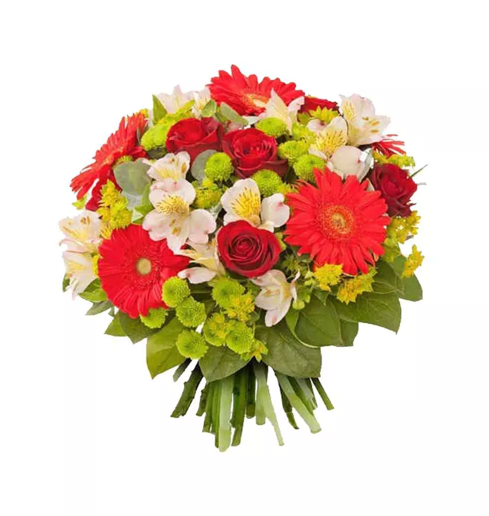 Stunning Visual Round Bunch of Lovely Flowers