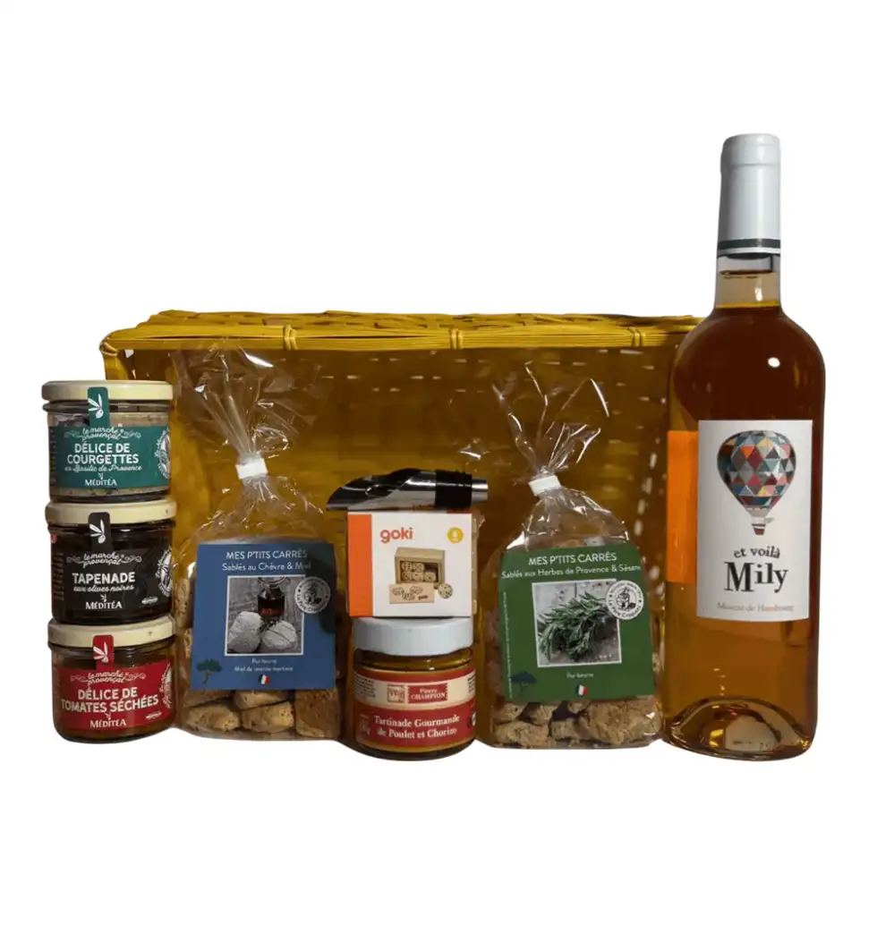 Vibrant French Aperitif Party Basket